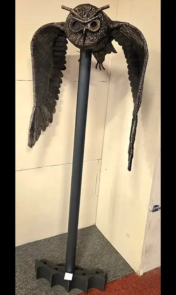 Wijze uil metaal kunst Wijze uil metaal kunst